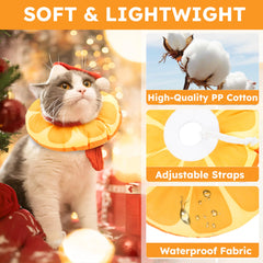 Hpetppy cat cone collar vision-friendly design supports eating and movement