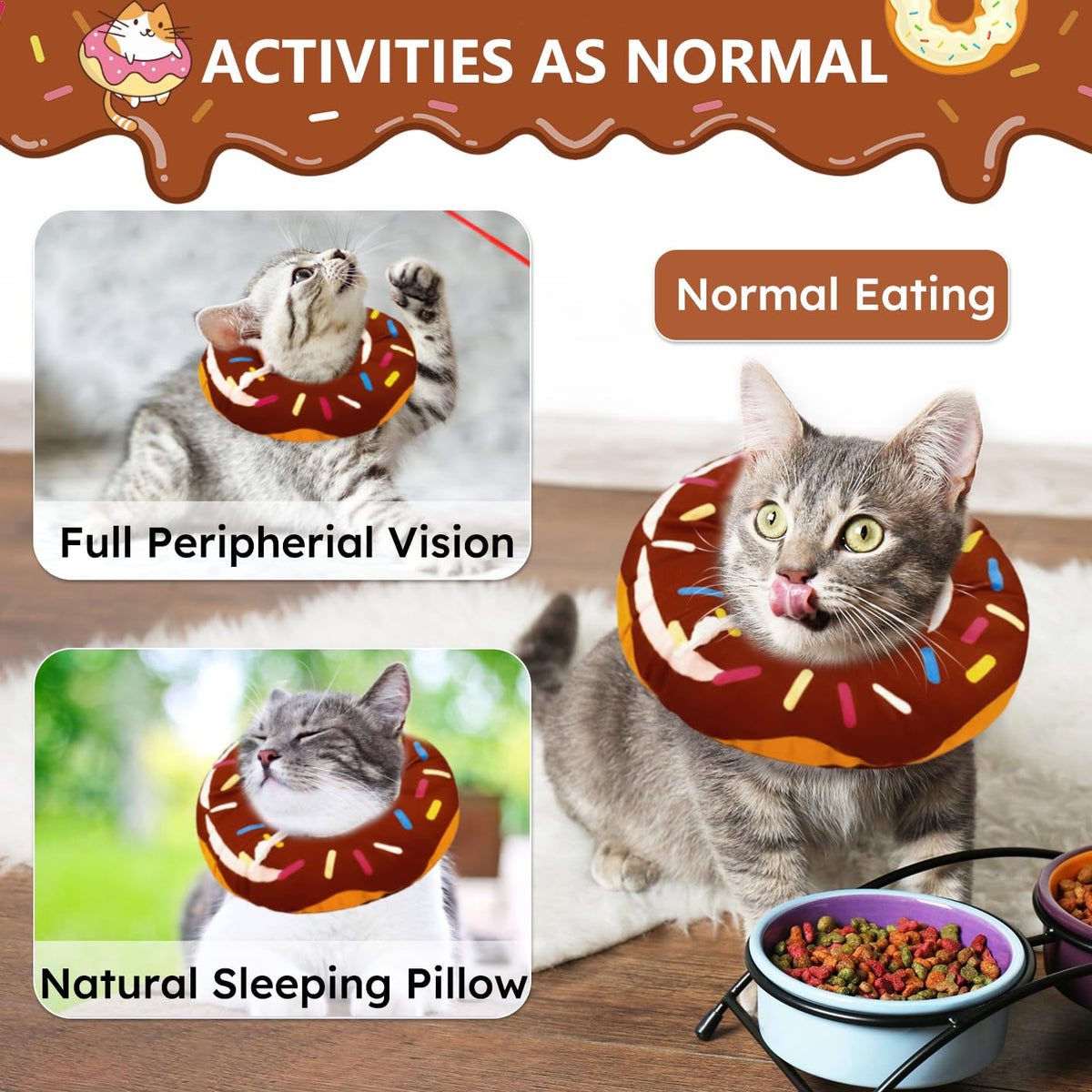 Adjustable elastic band on Hpetppy cone collar for secure fit