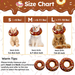 Hpetppy cat cone donut collar adjustable elastic band for secure fit.