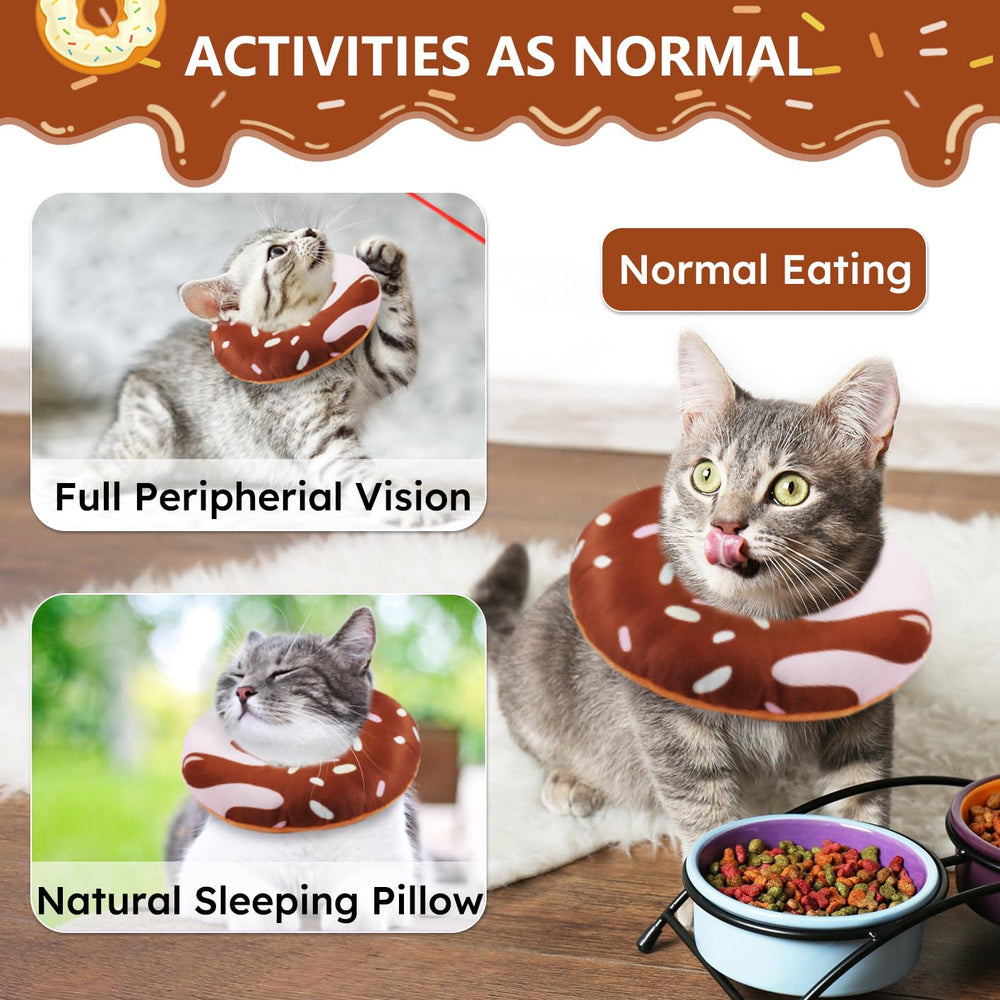 Hpetppy cat cone donut collar washable cotton material ready for easy cleaning