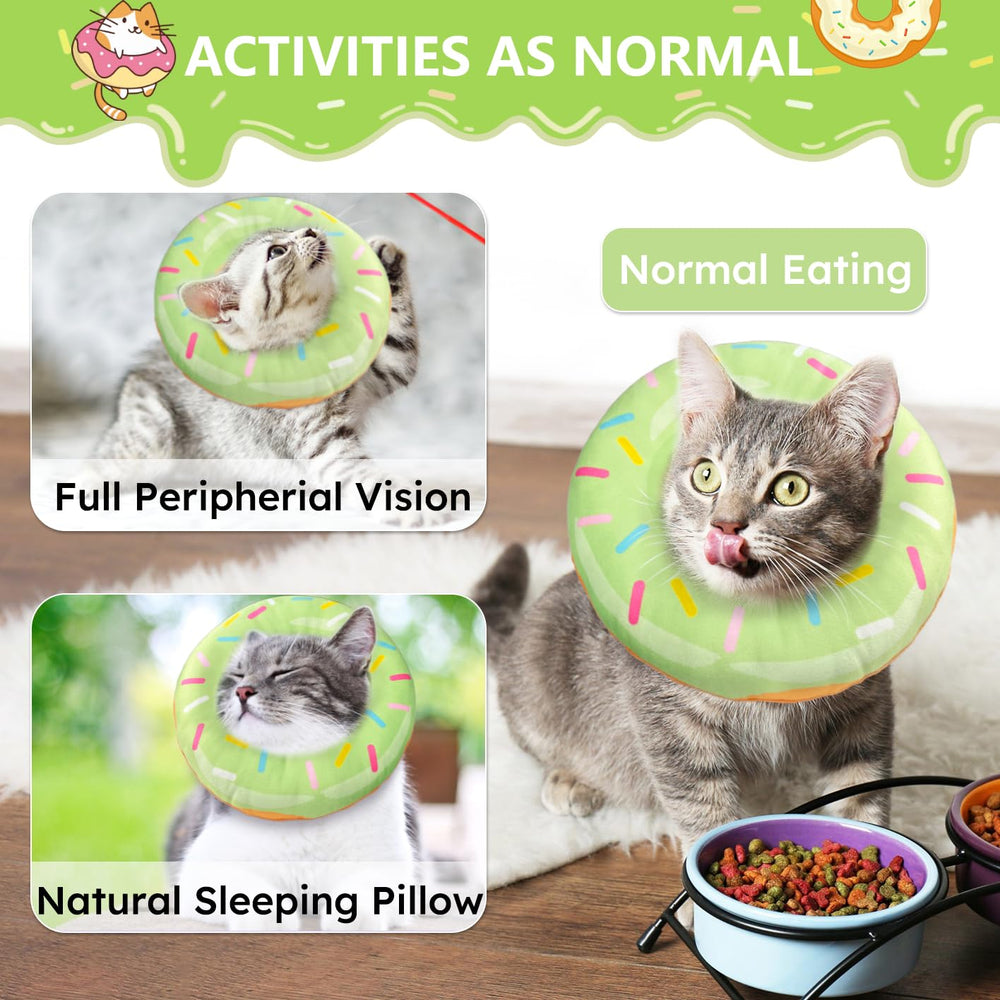 Hpetppy cat cone collar donut is compact and lightweight for daily wear