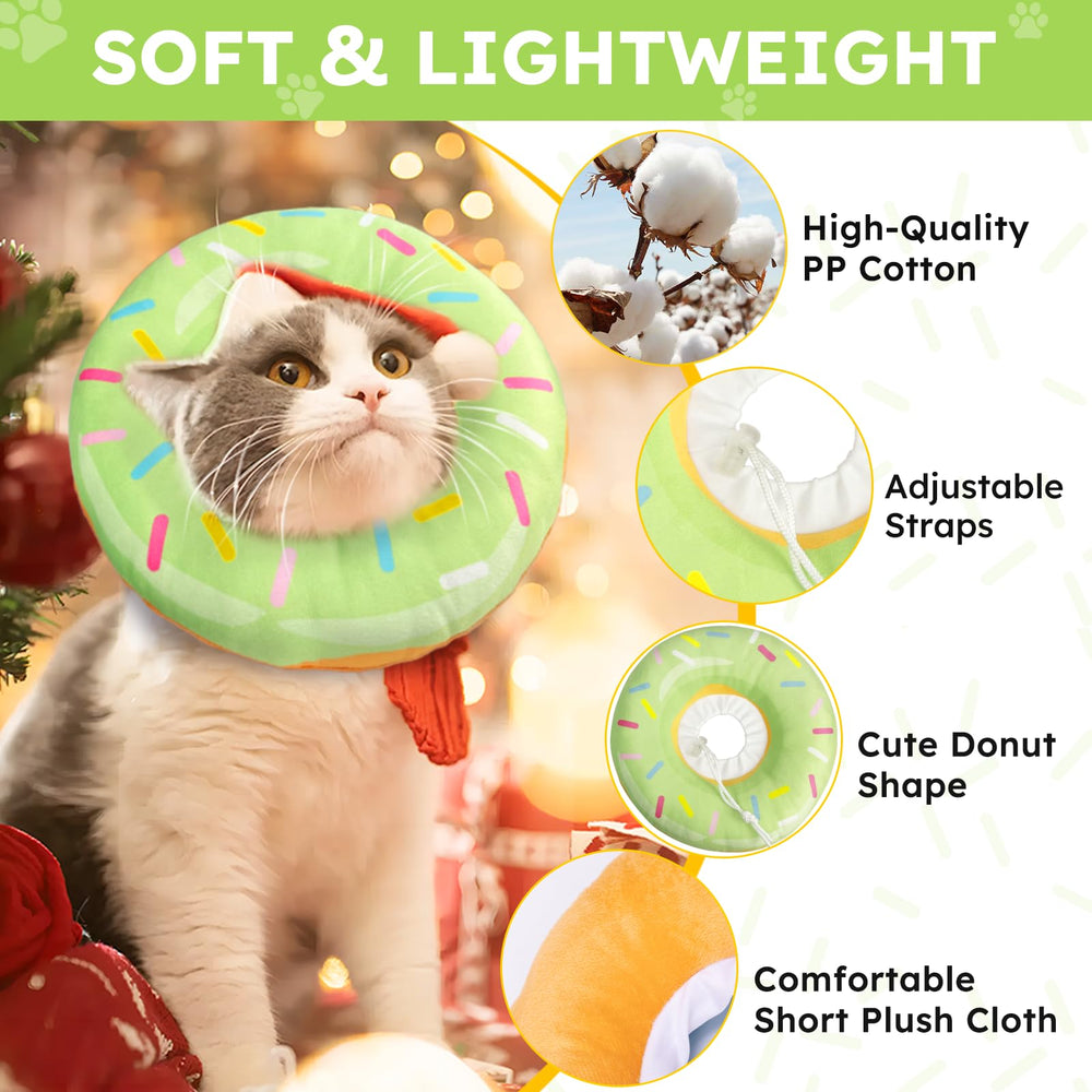 Hpetppy cat cone collar donut no inflation for simple use
