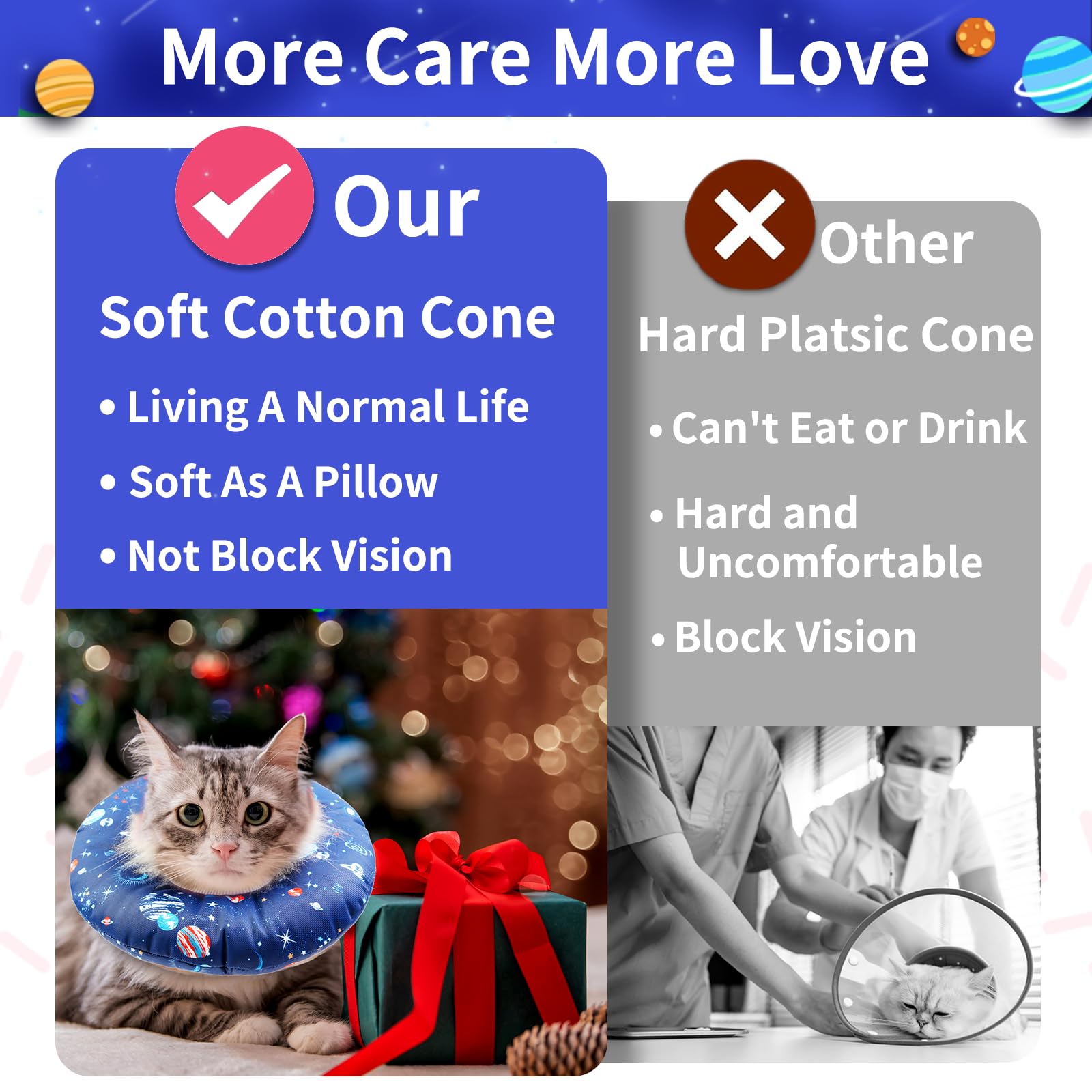 Hpetppy cat cone easy-clean-materials mean machine washable convenience.