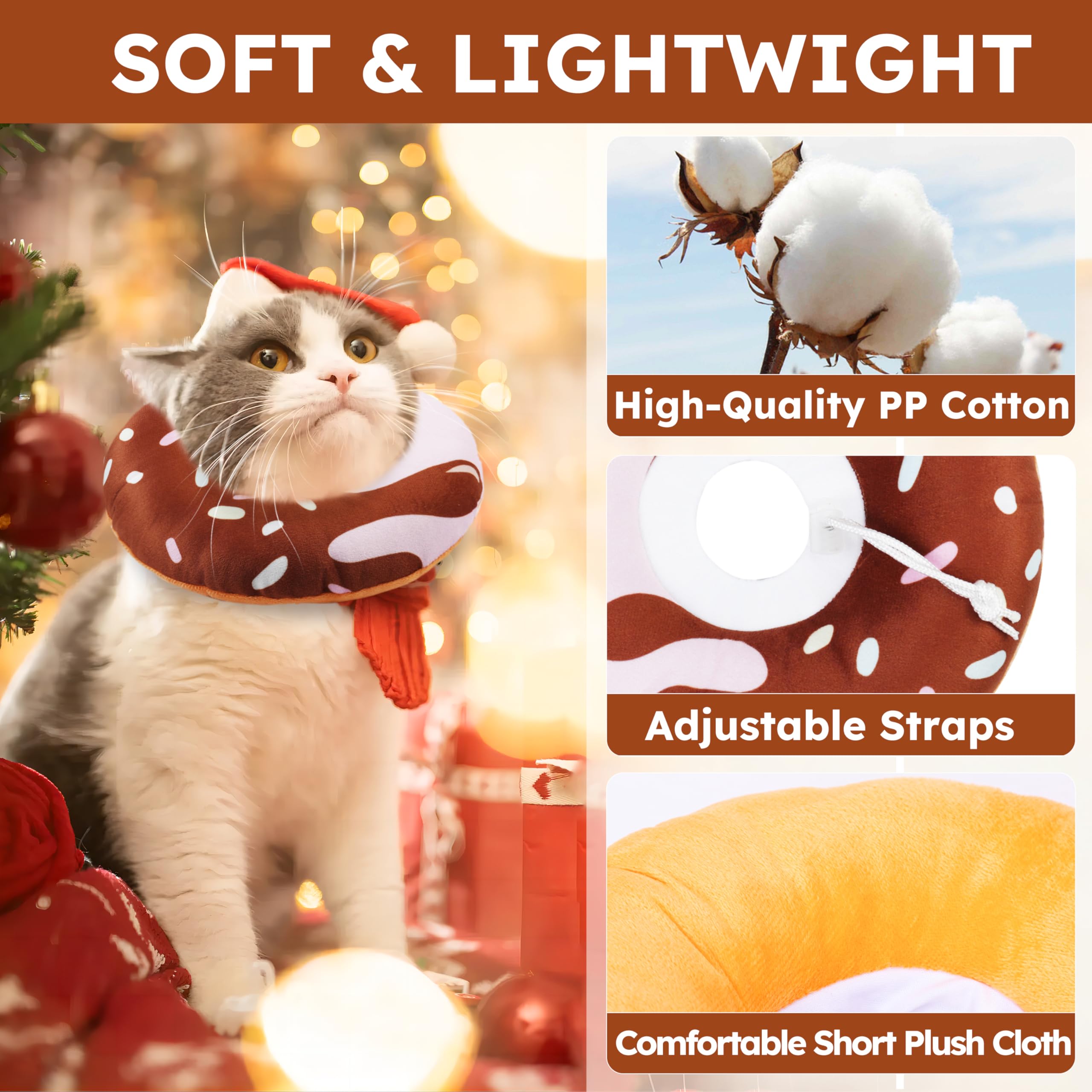 Hpetppy cat cone meal-friendly design lets cats eat and drink with ease.