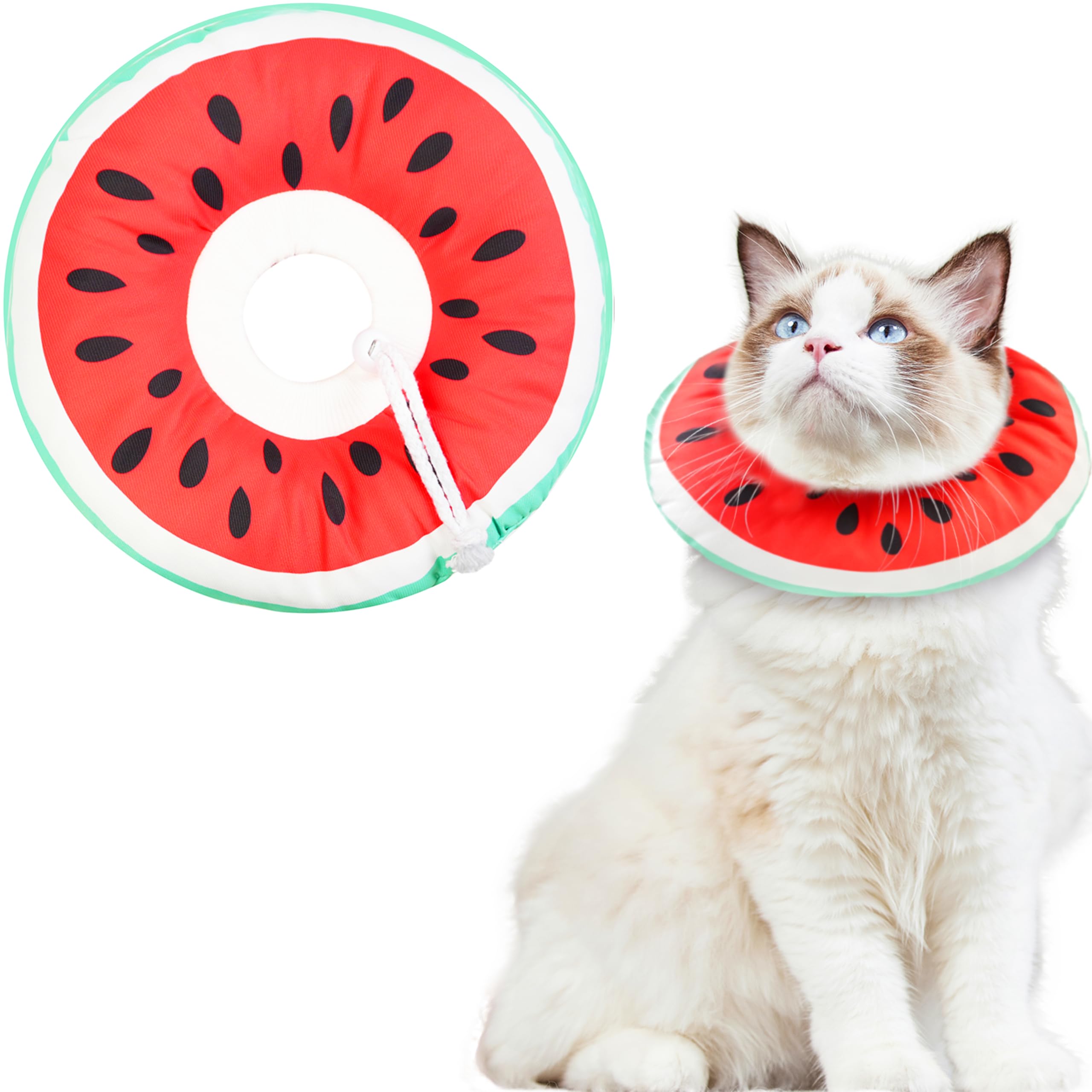 Hpetppy cat cone with soft waterproof fabric keeps recovery comfortable and clean.