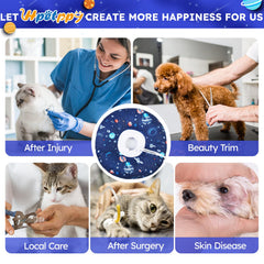 Hpetppy cat cone wound-healing helps prevent licking and protect wounds.