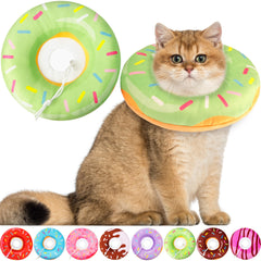 Collar Hpetppy para gato en forma de rosquilla con ajuste cómodo.