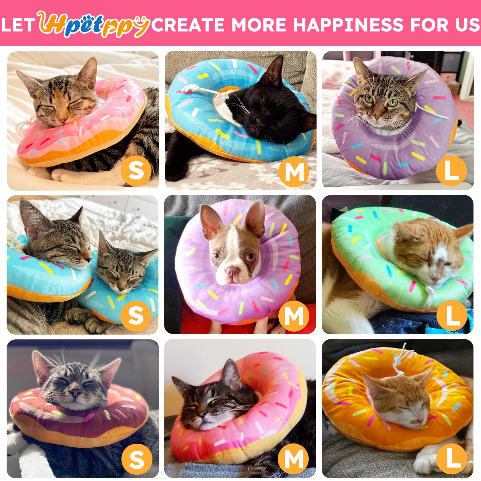Hpetppy donut collar on pet napping captures cozy cushion during rest.