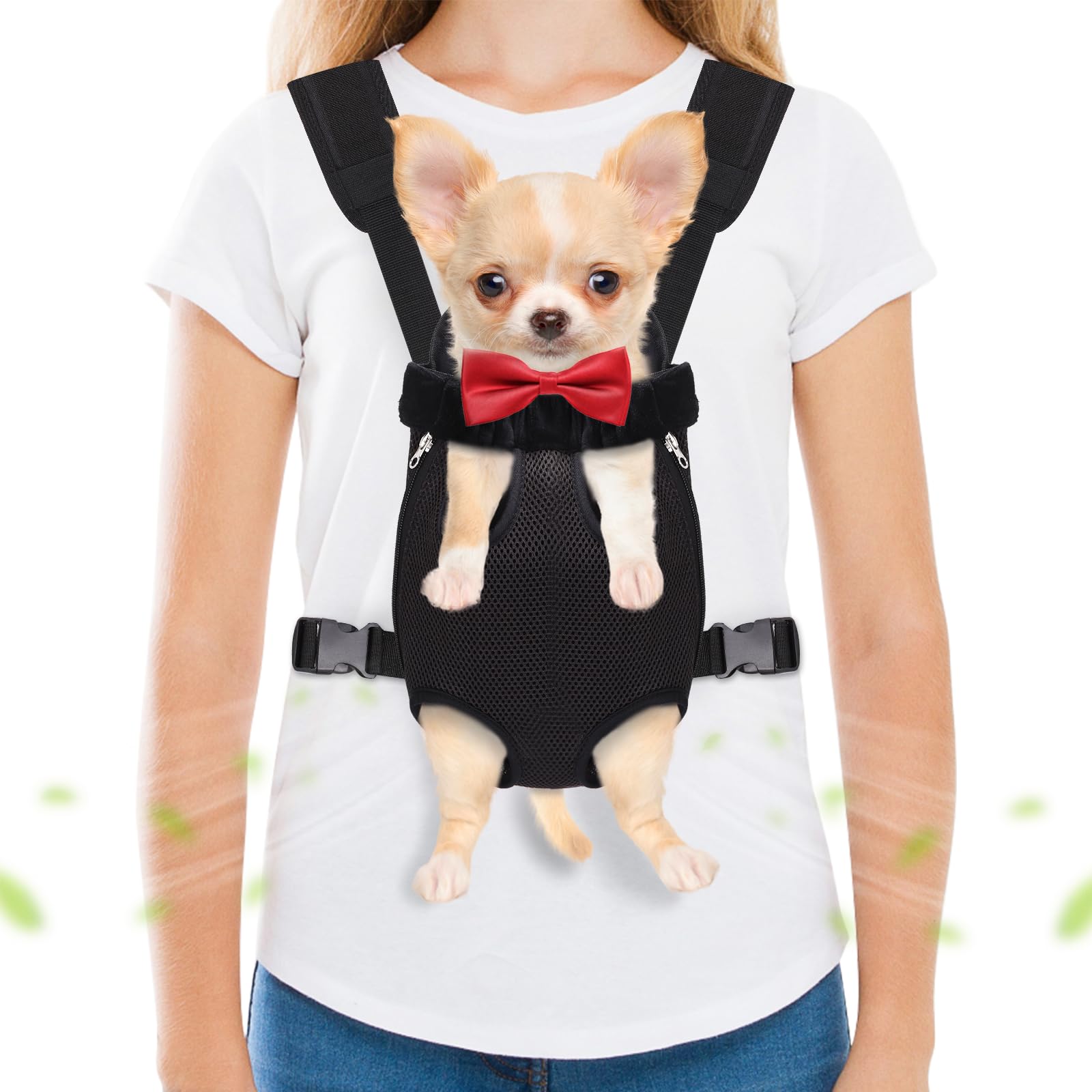Hpetppy pet-carrier-backpack front-view shows legs-out design for breathable comfort