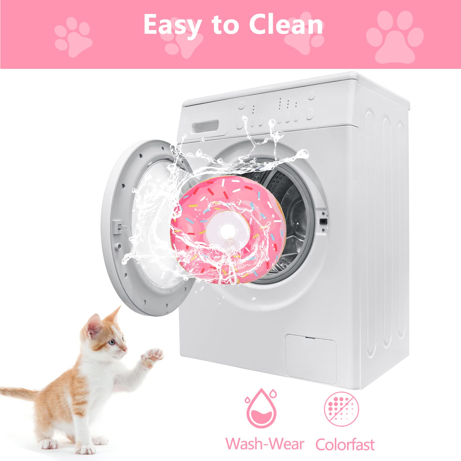 Hpetppy unique donut design cat collar appears decorative yet practical for daily wear.
