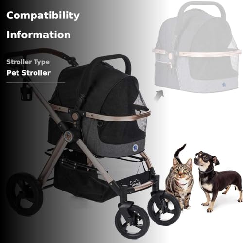 HPZ Pet Rover Prime top canopy and mesh ventilation for pet comfort.