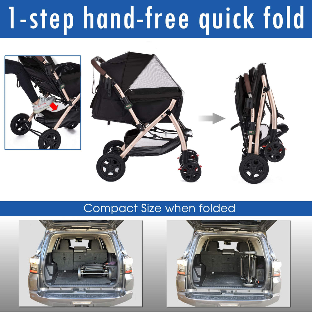 HPZ Pet Rover rear entry allows easy pet entry after car rides.