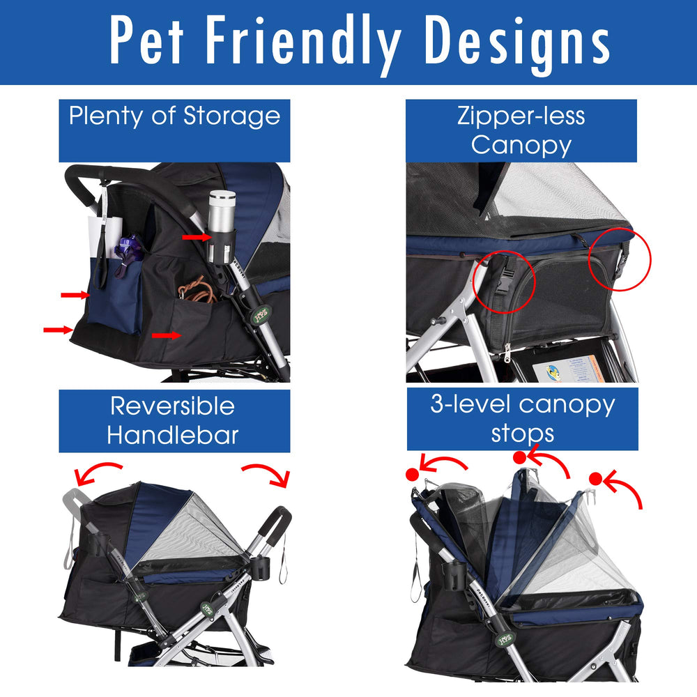 HPZ Pet Rover reversible handle illustrates ergonomic control during walks.