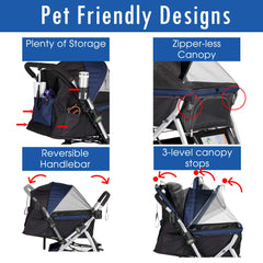 HPZ Pet Rover reversible handle illustrates ergonomic control during walks.