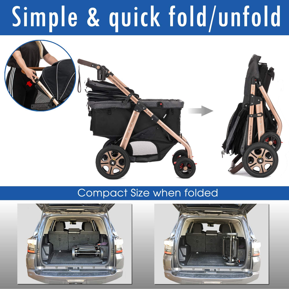 HPZ Pet Rover Titan-HD storage pockets and cup holder keep essentials handy