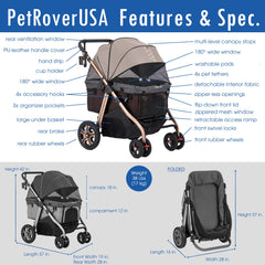 HPZ Pet Rover Titan-HD side compartment demonstrates spacious area for multiple pets on adventures.