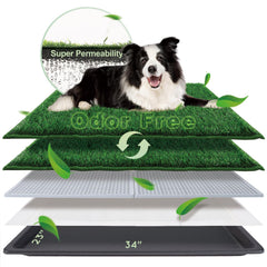 HQ4US 4LEGS dog grass pad front view for large indoor potty and training