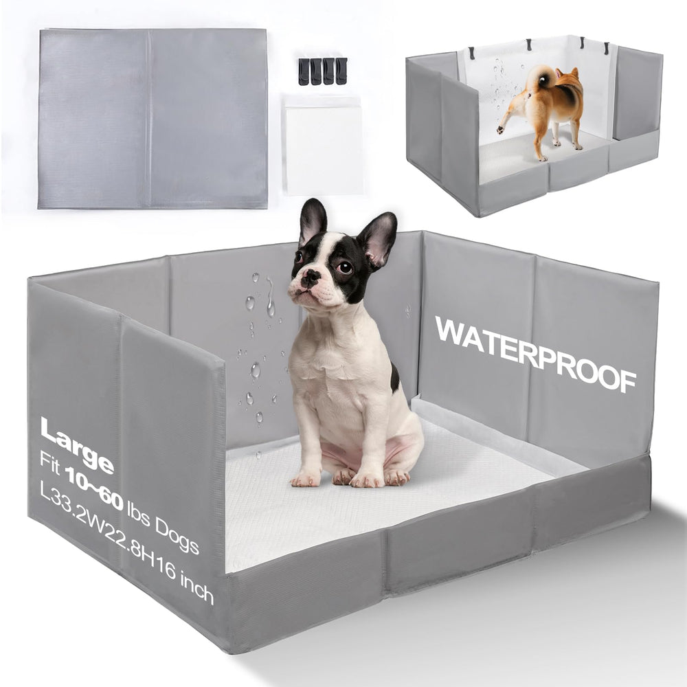 HQ4US 4LEGS dog litter box unfolded for quick setup and placement.