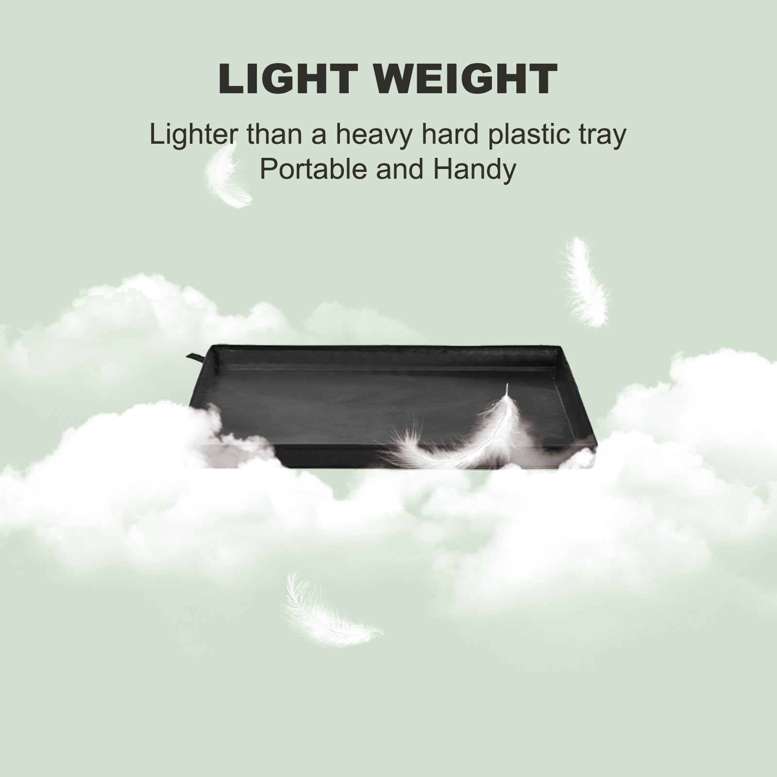 HQ4US 4LEGS high side 2 inch edge prevents leaks and keeps floor dry