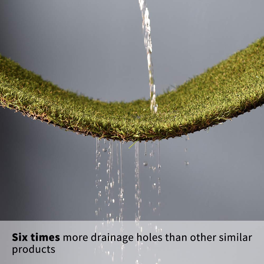 HQ4US 4LEGS toilet grass pad reveals quick-drain holes for faster pee drainage.