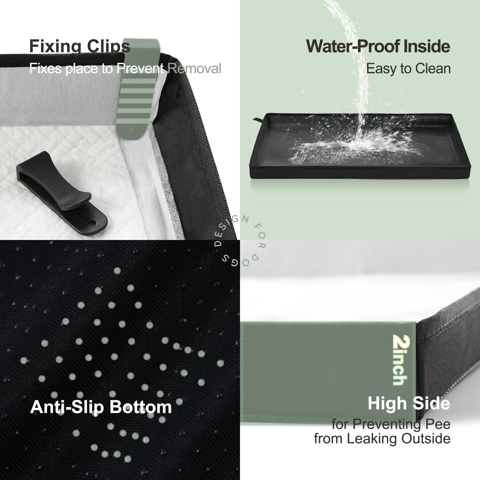 HQ4US 4LEGS travel friendly pee pad holder with foldable liner for portability