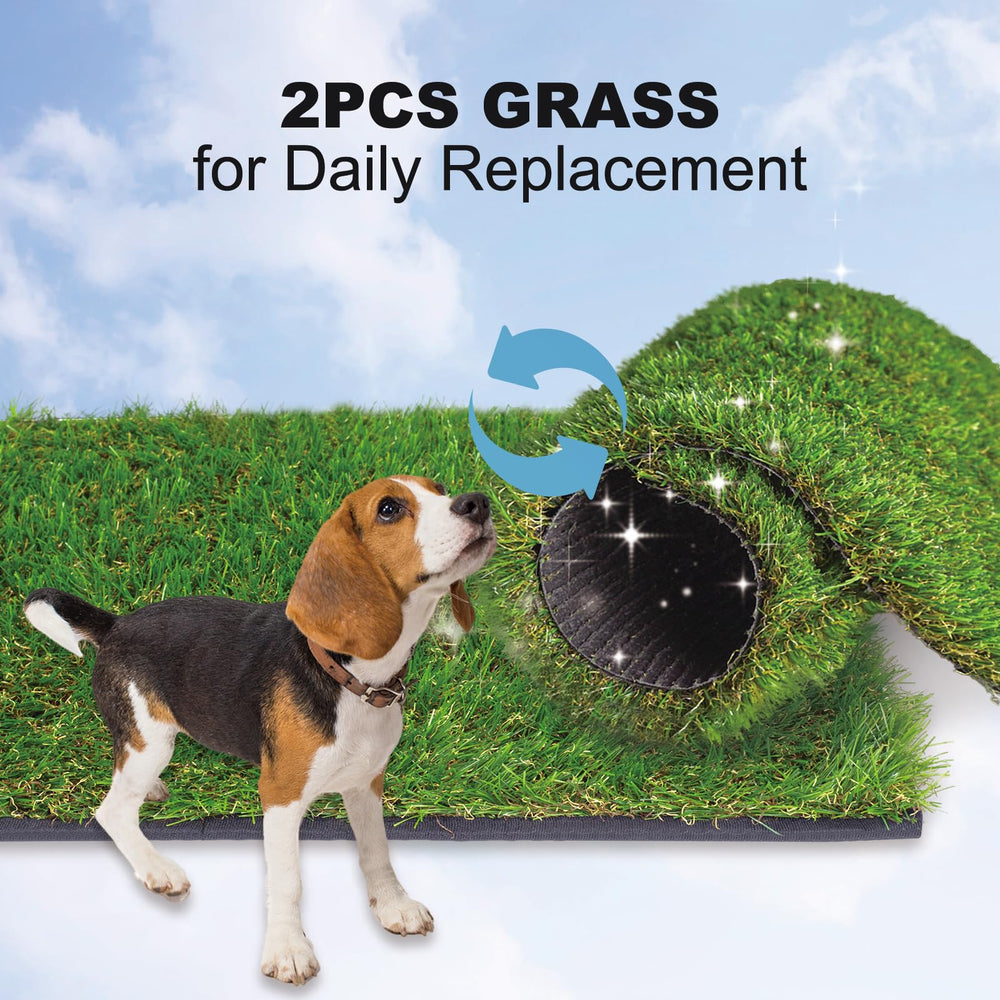 HQ4US 4LEGS two grass mats, replacement-friendly for fresh, low-odor sessions