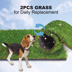 HQ4US 4LEGS two grass mats, replacement-friendly for fresh, low-odor sessions