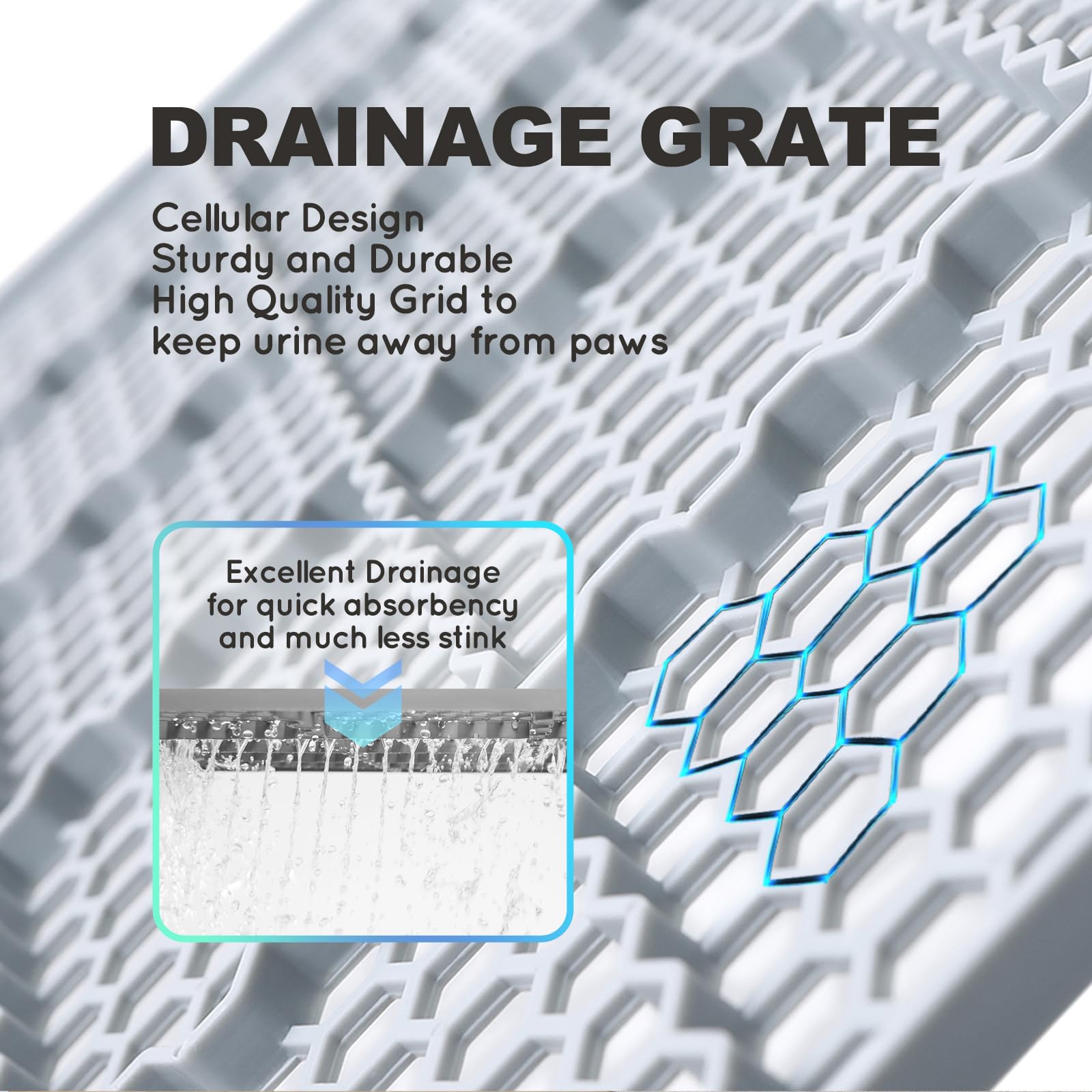 HQ4US 4LEGS integrated tray directs urine into liner for cleaner floors