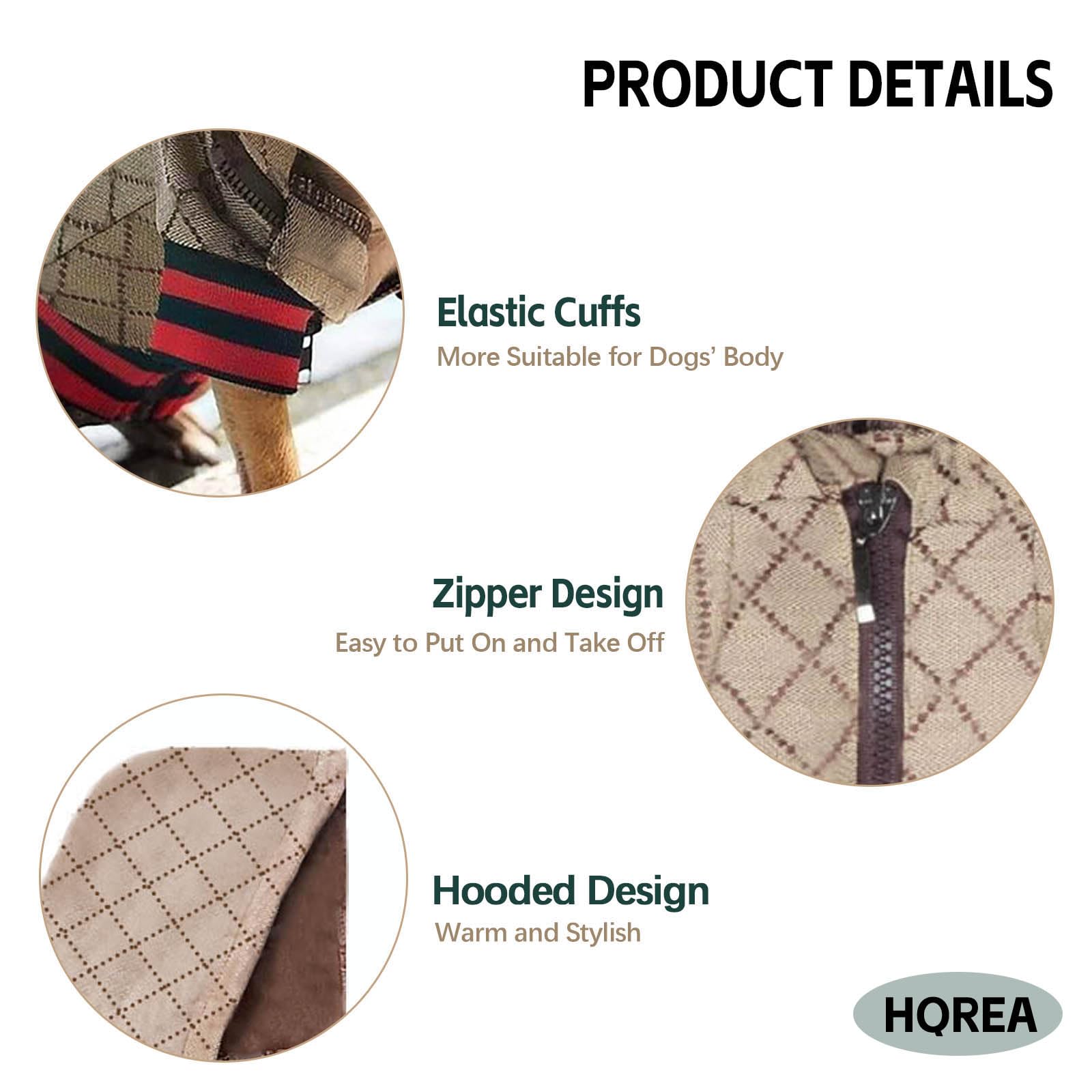 HQREA hoodie hood detail demonstrates rain and snow protection