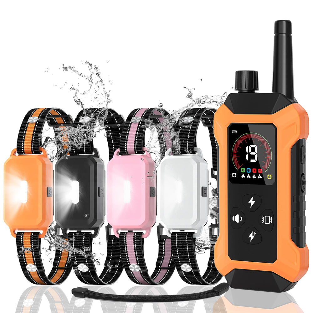 HRRVEE four-dog-training-collar-remote enables multi-dog training at distance