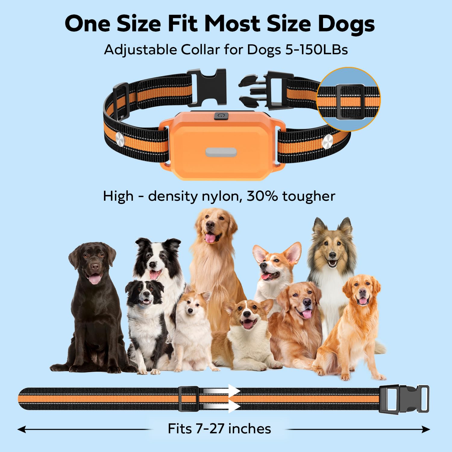 HRRVEE LED-lit collar aiding safe night walks.