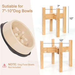 HTB elevated dog bowl stand three-height option for comfortable feeding.