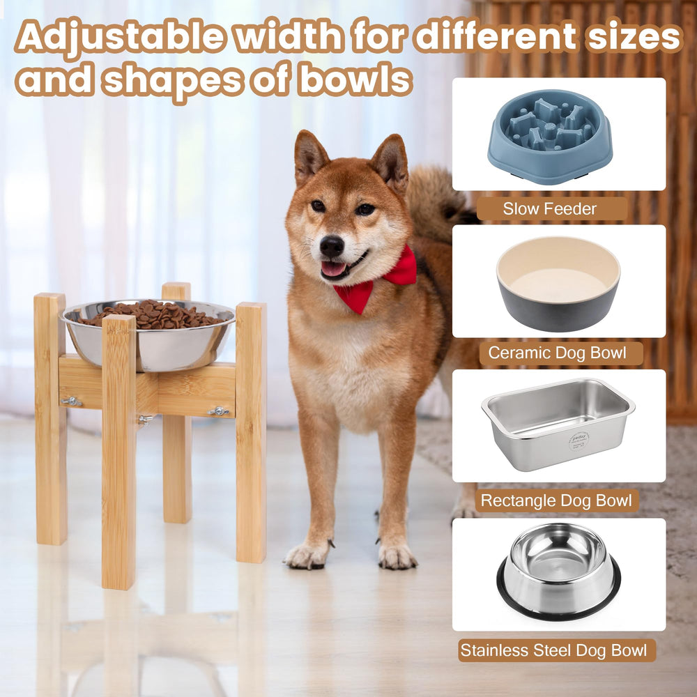 HTB elevated dog bowl stand travel-ready for easy packing.