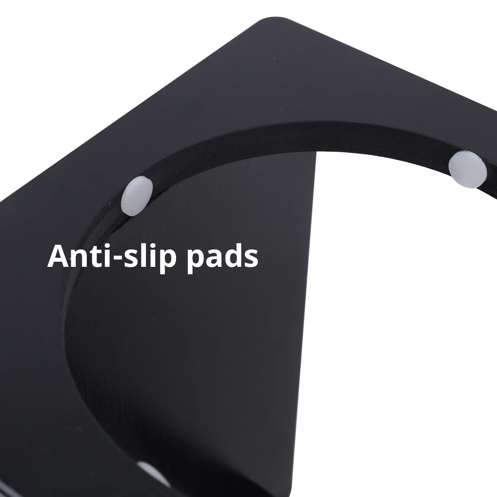 HTB elevated dog bowls stand front view highlighting dual stainless bowls.