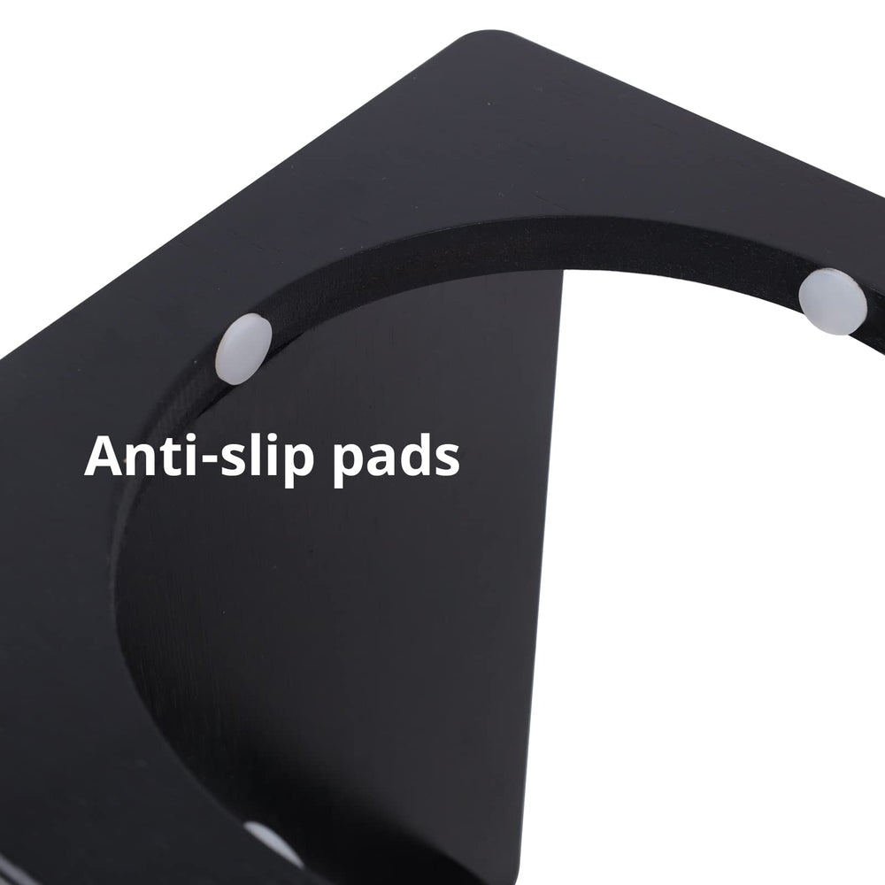 HTB elevated dog bowls stand front view highlighting dual stainless bowls.
