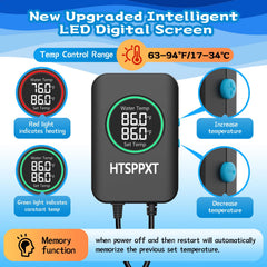 HTSPPXT Aquarium Heater submerged in tank maintains stable warmth for tropical fish.