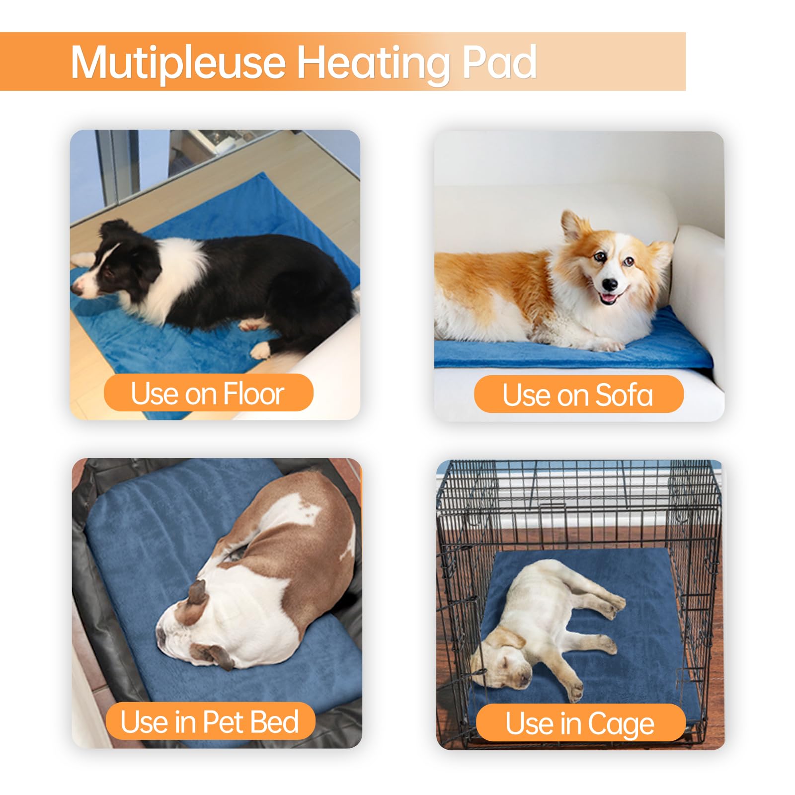HUAYUDIE pet resting comfortably on pad indoors and outdoors