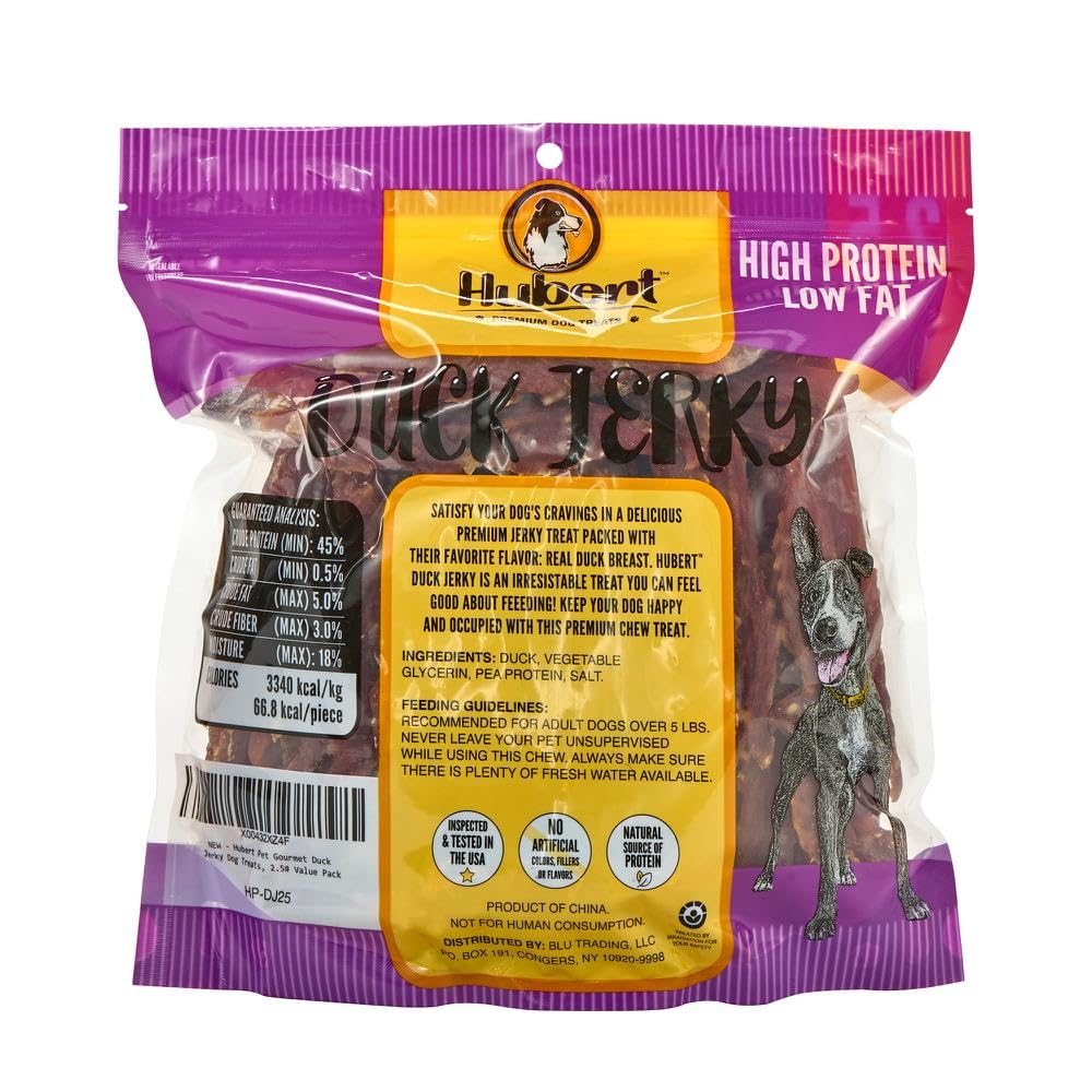 Hubert Premium Duck Jerky closeup showing real duck meat texture