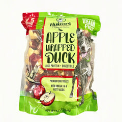 Hubert Premium Duck Wrapped Apple Bites pack – value bag for training rewards and easy portioning