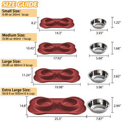 Hubulk dog bowls anti-slip mat closeup highlighting secure dining.