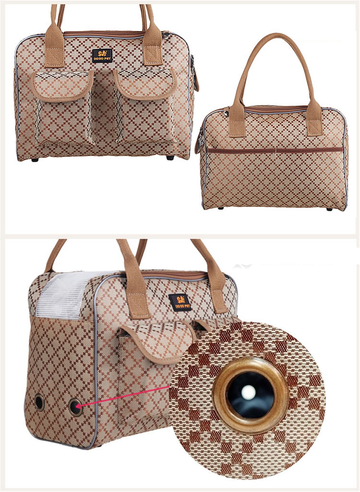 Hubulk Dog Carrier Bag interior with movable padded cushion for comfort.