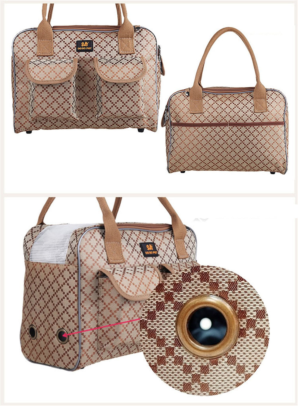Hubulk Dog Carrier Bag interior with movable padded cushion for comfort.