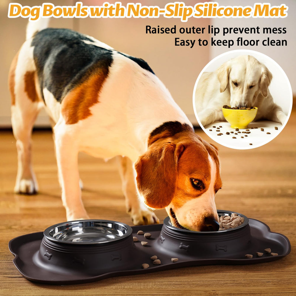 Hubulk two bowl feeding set suits dogs and cats for meals