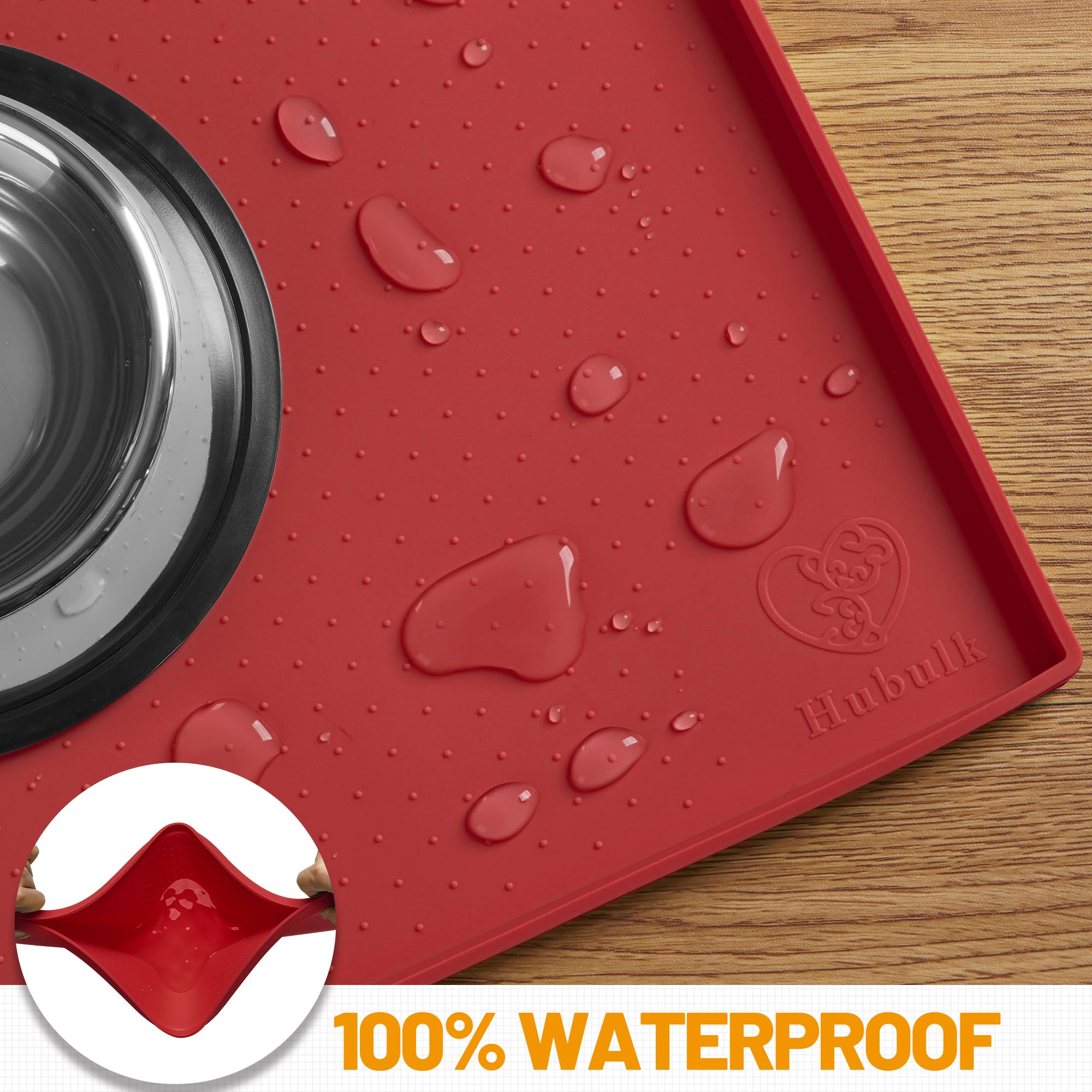 Hubulk waterproof mat easy to wipe and dishwasher safe