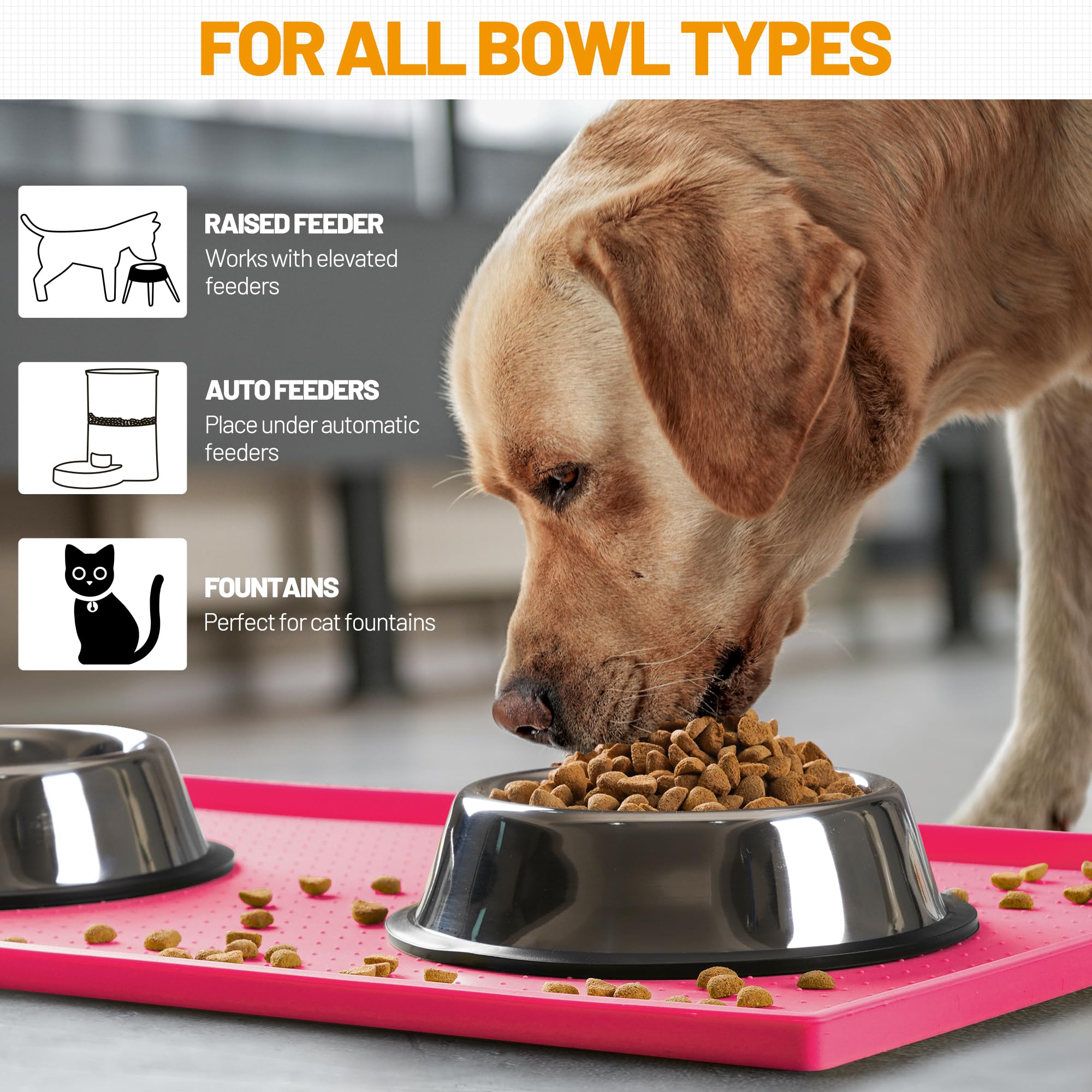 Hubulk mat easy to wipe or rinse for fast post-meal cleanup.