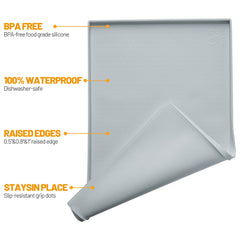 Hubulk dog feeding mat mist anti-slip prevents bowls from sliding