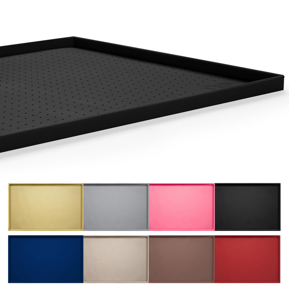 Hubulk dog feeding mat waterproof silicone under bowls for quick cleanup.