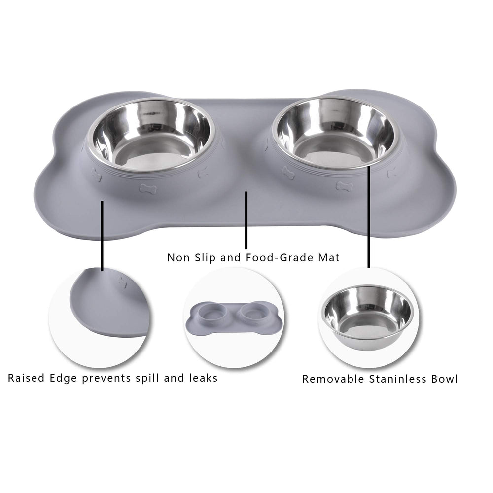 Hubulk double bowls for food and water, ideal for multitasking.