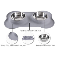 Hubulk double bowls for food and water, ideal for multitasking.