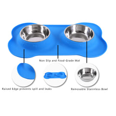 Hubulk double bowls for pets for water and food separation